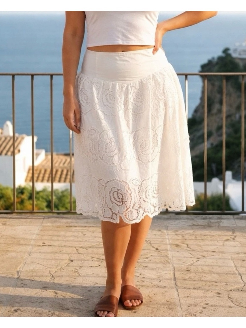 essentielle by En Saison | embroidered a-line skirt